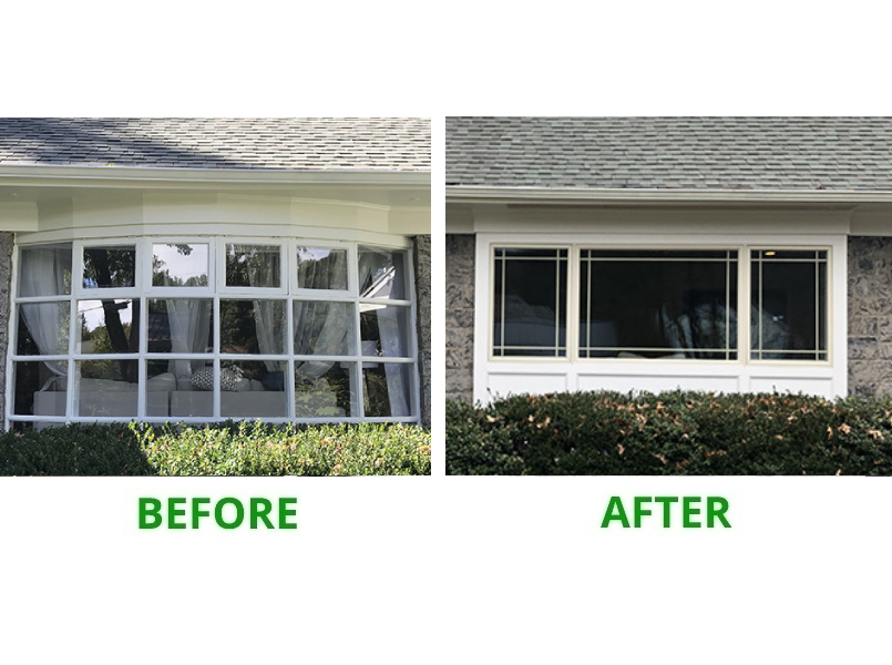 Master Craftsmanship – Andersen 400 Series Bow Window Conversion & Simpson Entry Door Sleepy Hollow, NY